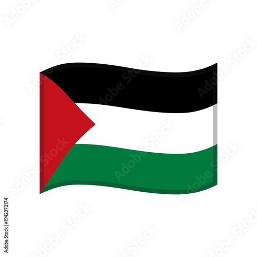 Free Download Waving Palestine National Flag Realistic Illustration - GFXLoad