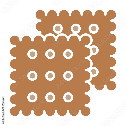 Sweet Dessert Icons Collection – Donut, Cookie, Cake, Ice Cream, Minimalist Dessert and Bakery Icon Set in Brown Flat Style