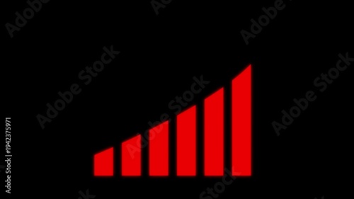 Glowing Financial Graph with Rising Bars Minimal Design