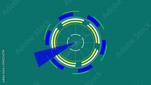 Futuristic HUD Radar Interface Circle Technology, Radar screen animation on map moving radar 
 Background,