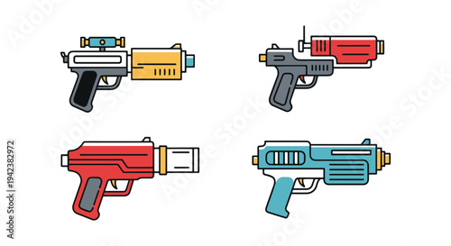Arm Blaster Line art vector modern abstract color design