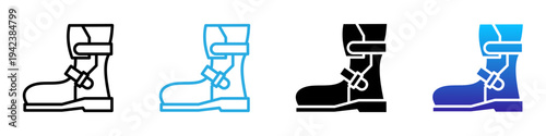 Boots multi - style icon design concept