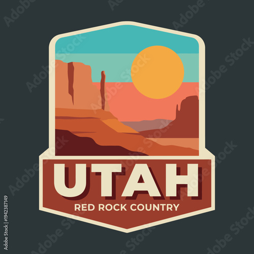 This captivating image of Utah's stunning red rock formations, illuminated by a colorful sunset, embodies the rugged beauty and uniqueness of this iconic American landscape.