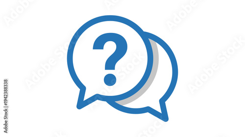 Speech bubbles question mark icon