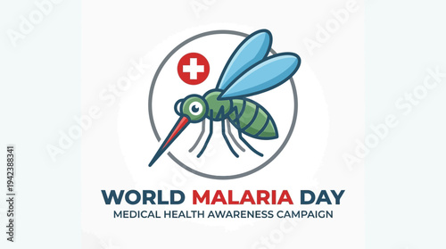 mosquito illustration for world malaria day medical health awareness campaign