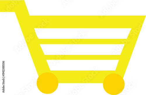 shopping cart isolated on white