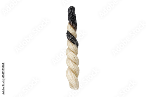 Fotografía Burnt candle wick with twisted cotton string