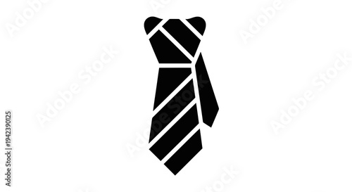 A black and white image of a necktie