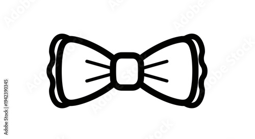 A simple black bow tie on a white background