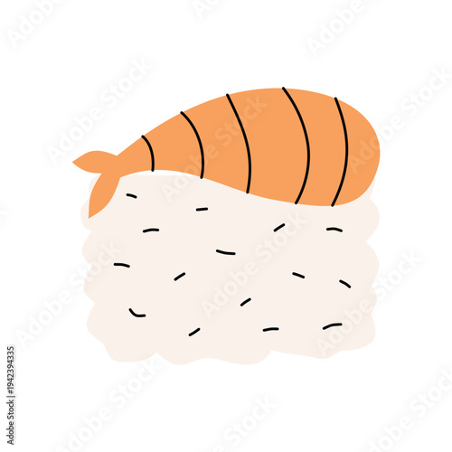 Sushi with Salmon Illustration