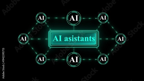 Businessman interacting with ai agents interface on digital screen with connections shown. AI models, Headlines Fast Scree international communication network concept 4k animated,motion video,.