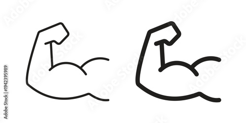 Arm icon silhouette. Editable stroke. Line vector illustration design