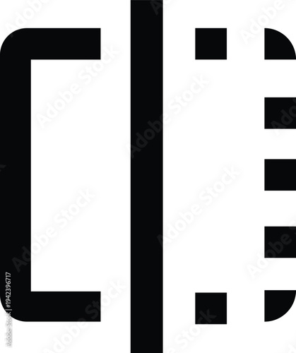 Black and white illustration of a film strip icon