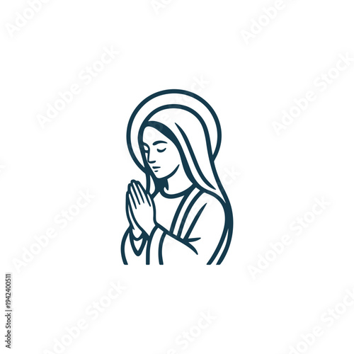 Praying Virgin Mary Logo