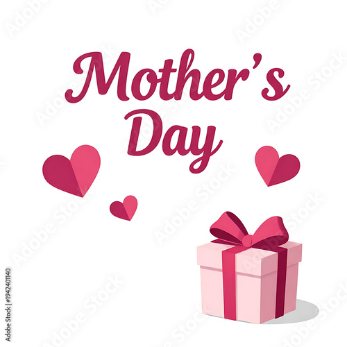 Wallpaper Mural Valentine Gift Box with Hearts Illustration
 Torontodigital.ca