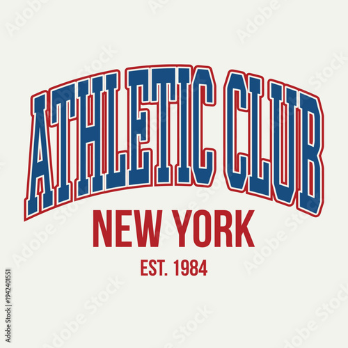 This dynamic image represents the Athletic Club of New York, showcasing athleticism, strength, and the spirit of sports culture through vivid branding and design.