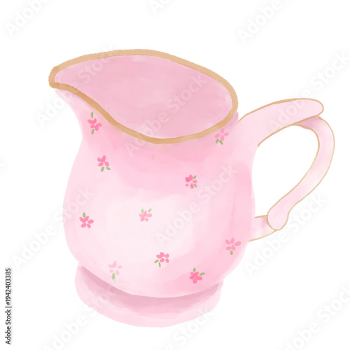 pink milk jug