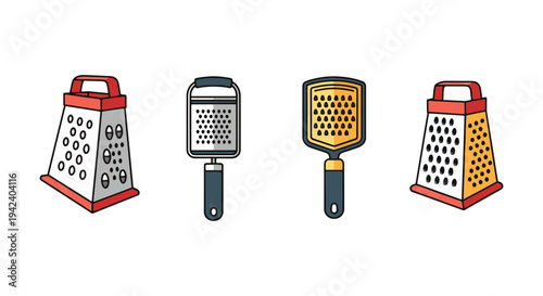 Cheese Grater Line art vector modern pastel tone abstract artwork