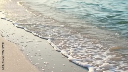 Serene Beach Waves Gentle Ocean Breeze.