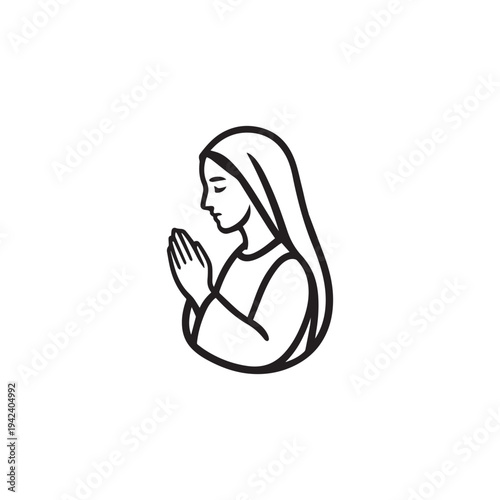 Praying Virgin Mary Logo