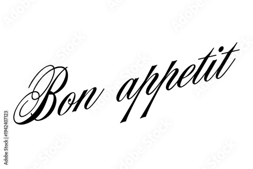 Bon appetit - Bon appetit 2 lettering calligraphy, typography, Calligraphic vector
