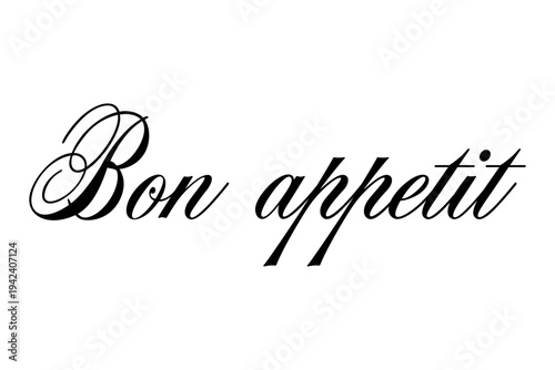Bon appetit - Bon appetit 2 lettering calligraphy, typography, Calligraphic vector
