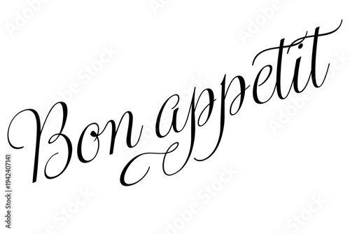 Bon appetit - Bon appetit 2 lettering calligraphy, typography, Calligraphic vector
