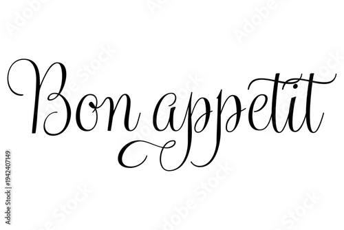 Bon appetit - Bon appetit 2 lettering calligraphy, typography, Calligraphic vector
