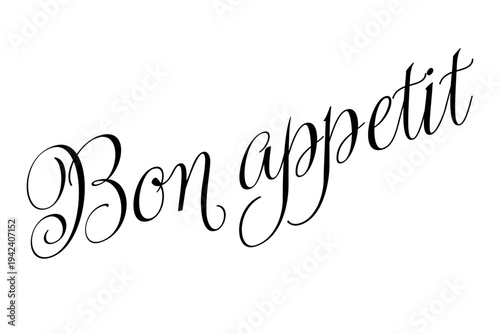 Bon appetit - Bon appetit 2 lettering calligraphy, typography, Calligraphic vector

