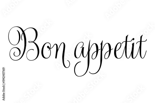 Bon appetit - Bon appetit 2 lettering calligraphy, typography, Calligraphic vector
