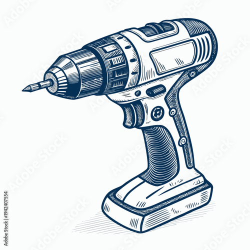 Create Bold Stroke Electric Drill Power Too Premium Digital Asset Suitable for Design