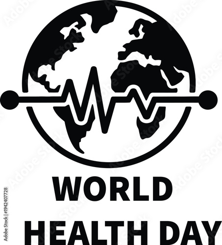 World health day logo representing global health awareness and initiatives.
