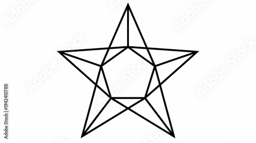 Geometric Star Shape Design Vector Graphics