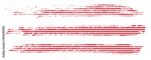 Orange brush stroke set isolated on background. Paint brush stroke vector for ink paint, grunge design element, dirt banner, watercolor design, dirty texture. Trendy brush stroke, vector illustration