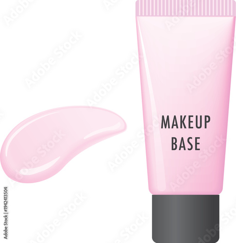 ピンク系メイク下地とテクスチャスウォッチ