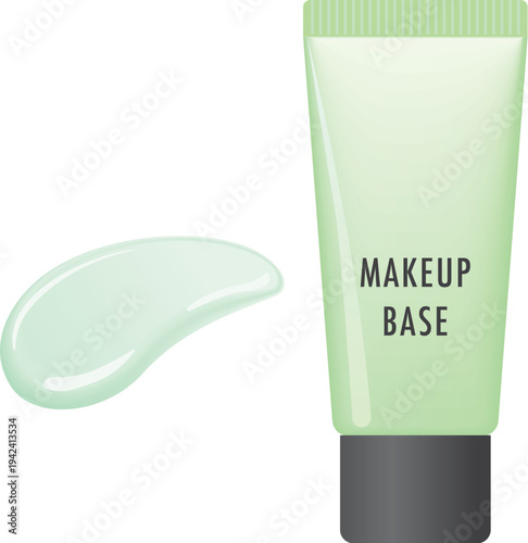 グリーン系メイク下地とテクスチャスウォッチ