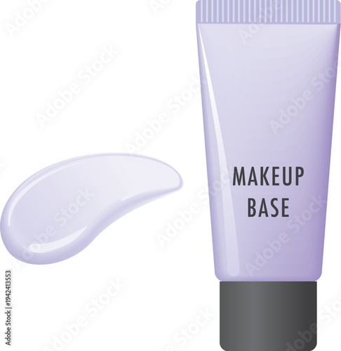 パープル系メイク下地とテクスチャスウォッチ