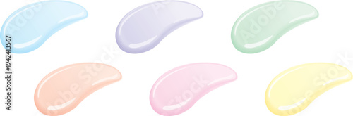 化粧下地のスウォッチ　6色セット