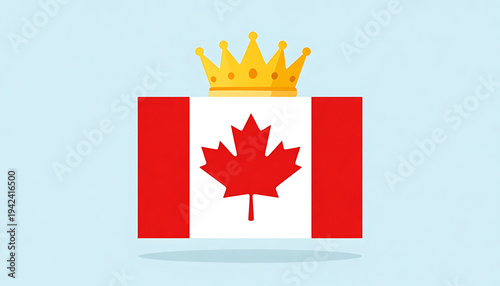 Wallpaper Mural Canadian Flag with Golden Crown Symbol
 Torontodigital.ca