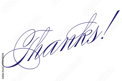Thanks! - Thanks! message for card, presentation, business. Expressing gratitude, acknowledgment and appreciation
