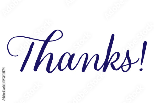 Thanks! - Thanks! message for card, presentation, business. Expressing gratitude, acknowledgment and appreciation

