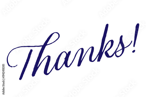 Thanks! - Thanks! message for card, presentation, business. Expressing gratitude, acknowledgment and appreciation
