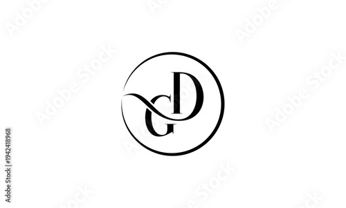 GD initial letter logo or GD monogram