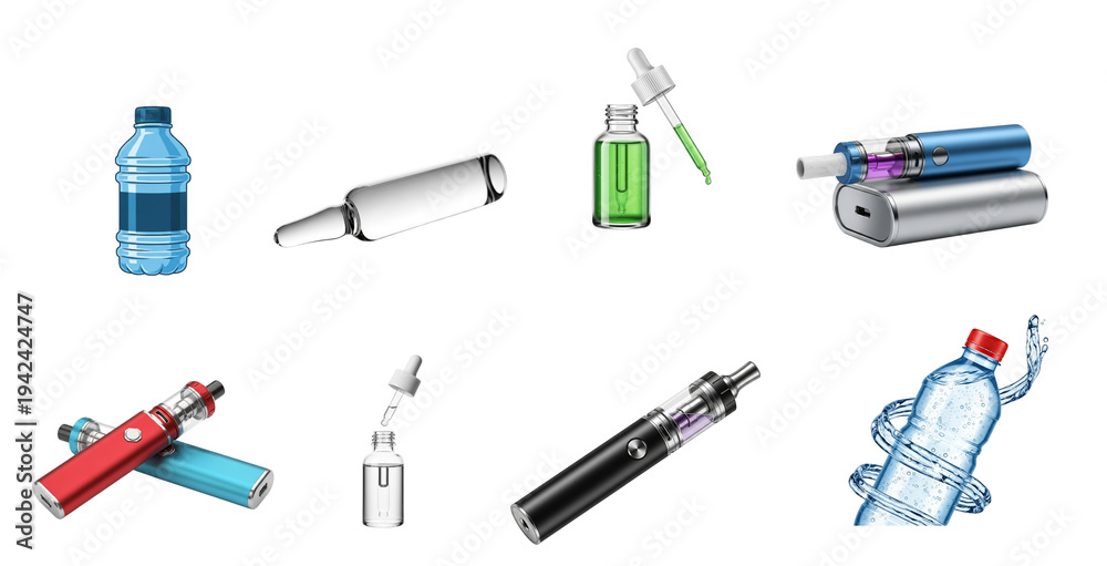Fototapeta premium Medical supplies and equipment set flat lay on white background healthcare essentials
