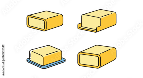 Butter Block Line art vector dynamic abstract artistic