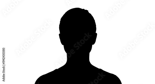 Anonymous person silhouette for avatar or user profile