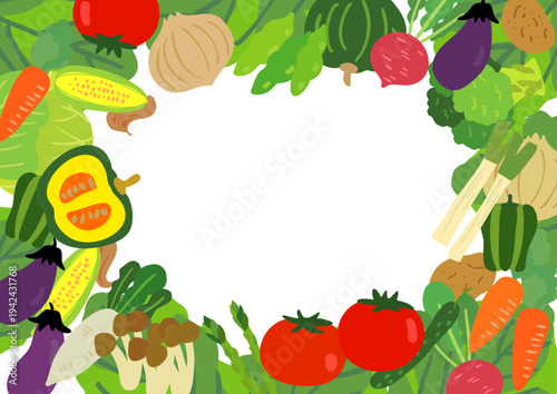 かわいい野菜の背景イラスト