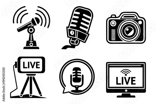 Live Streaming Icons