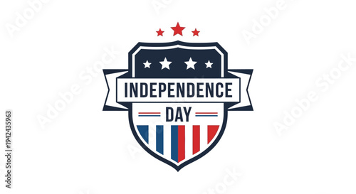 Independence Day Badge with Stars and Stripes 1.