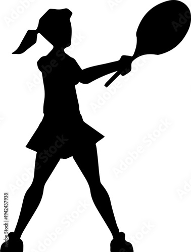 Female Tennis Player Silhouette